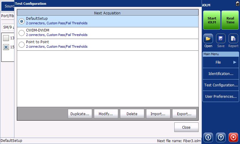 Test Configuration