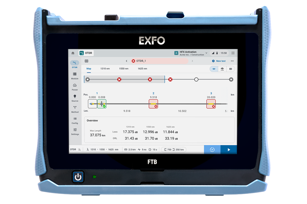 EXFO FTB Lite 730D - оптический рефлектометр для городский и PON сетей
