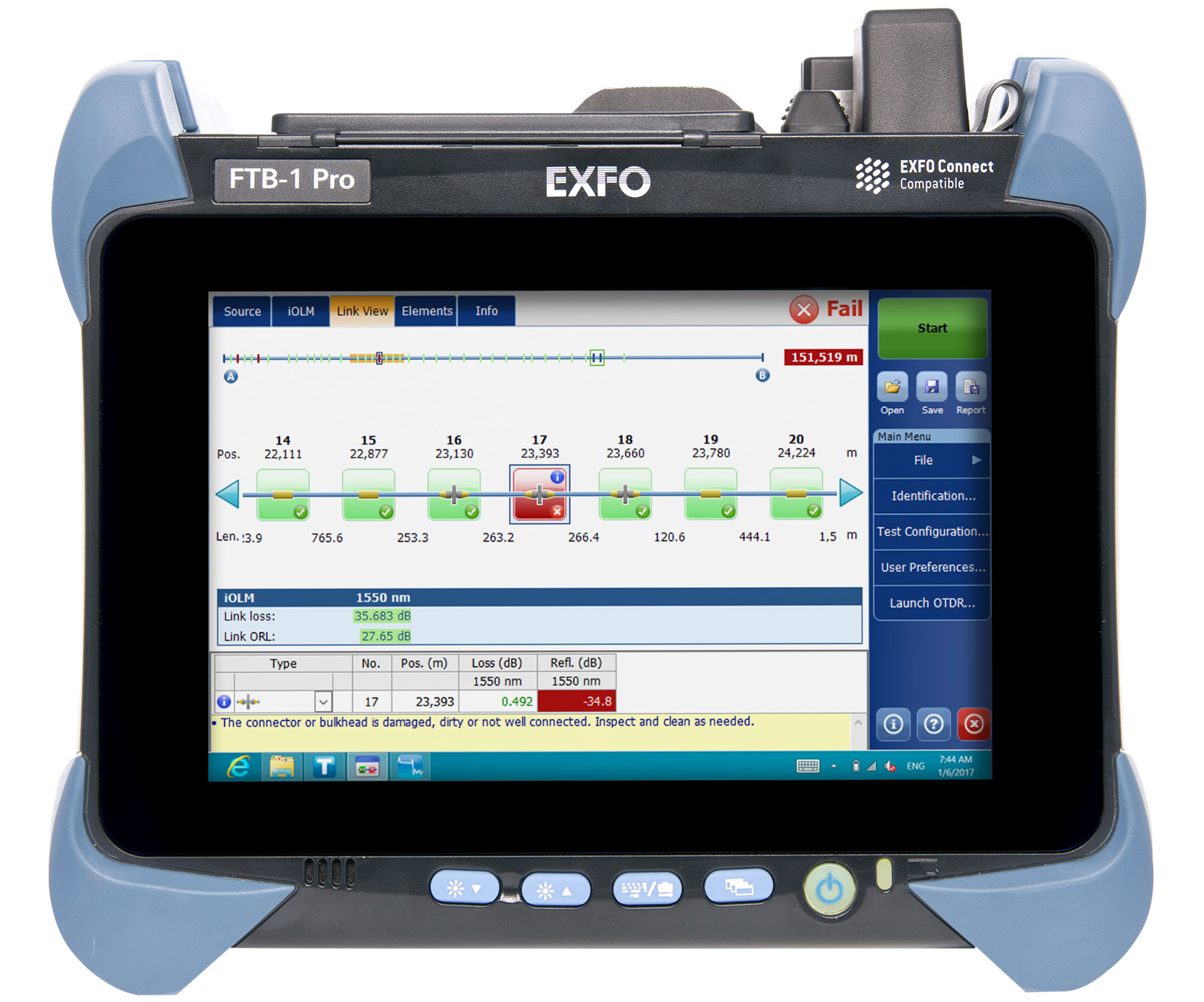 EXFO FTBx-750C - модуль оптического рефлектометра для магистральных линий