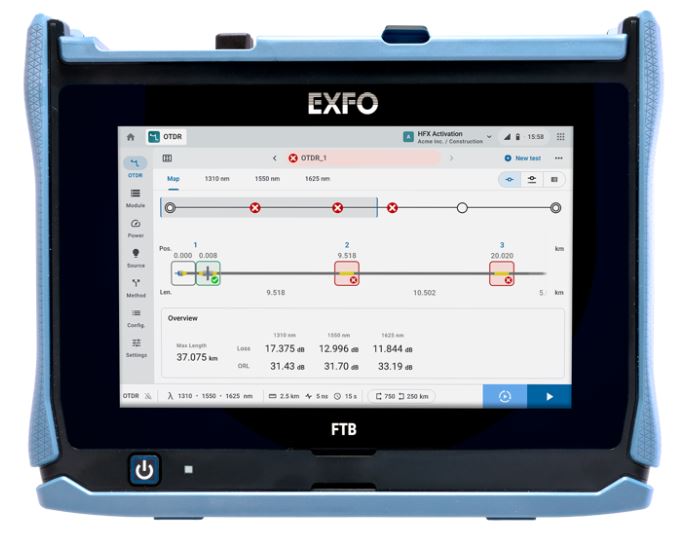 EXFO FTB Lite 750C - оптический рефлектометр для магистральных линий